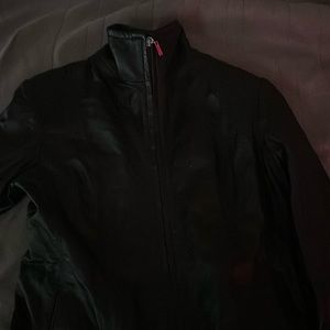 M Julian leather zip up